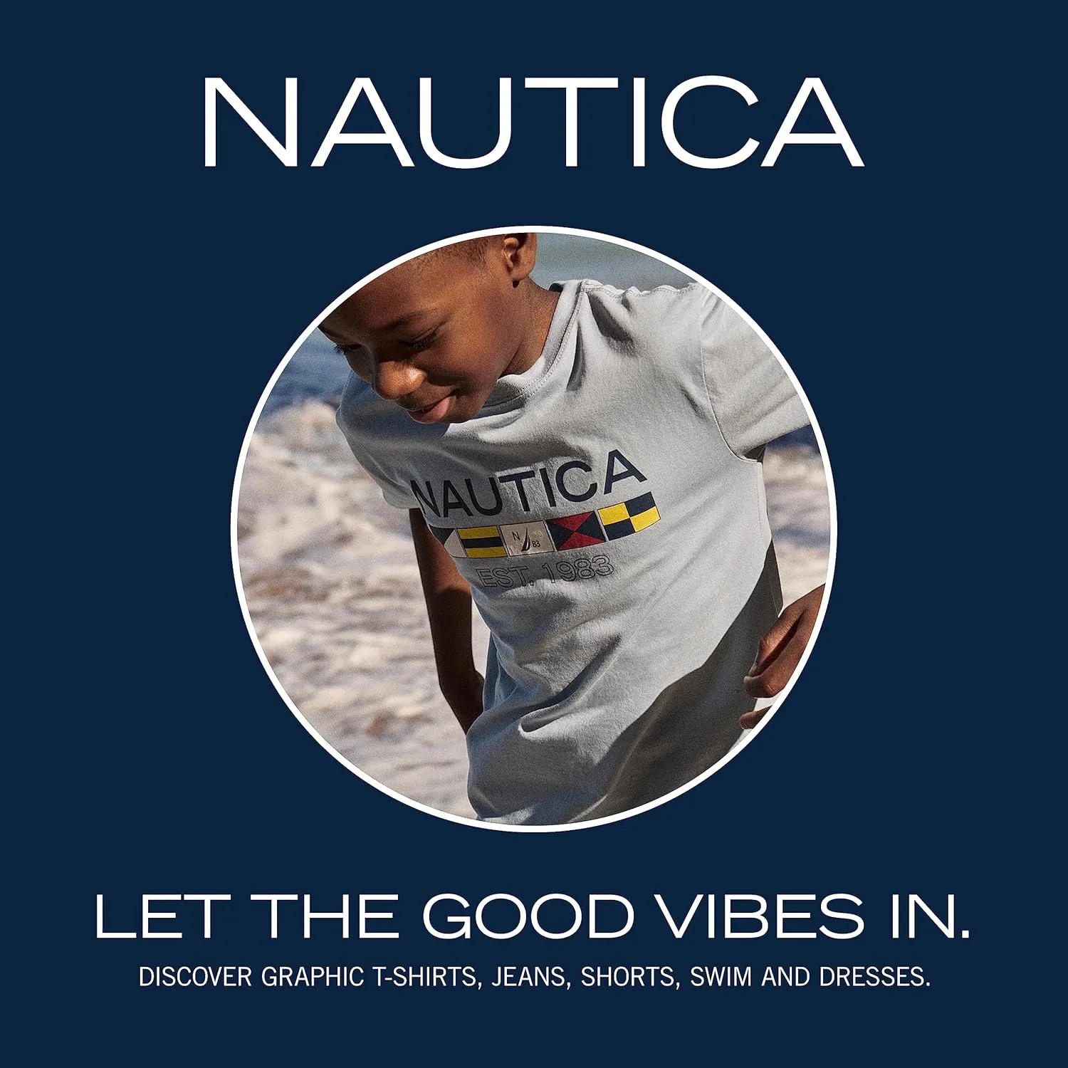Nautica Boys' Light Weight Anchor Jacket with Stowable Hood