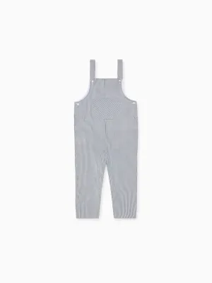 Navy Stripe Coroza Baby Dungarees