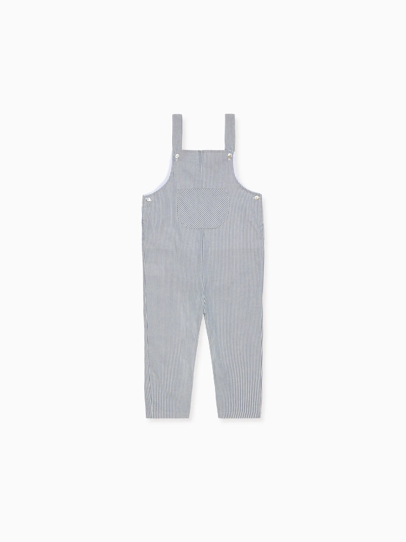 Navy Stripe Coroza Baby Dungarees