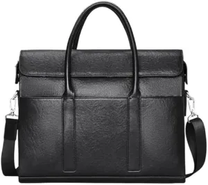 Nordic Men's Briefcase Genuine Leather Computer Handbag Business Casual Shoulder Bag for Office Commute