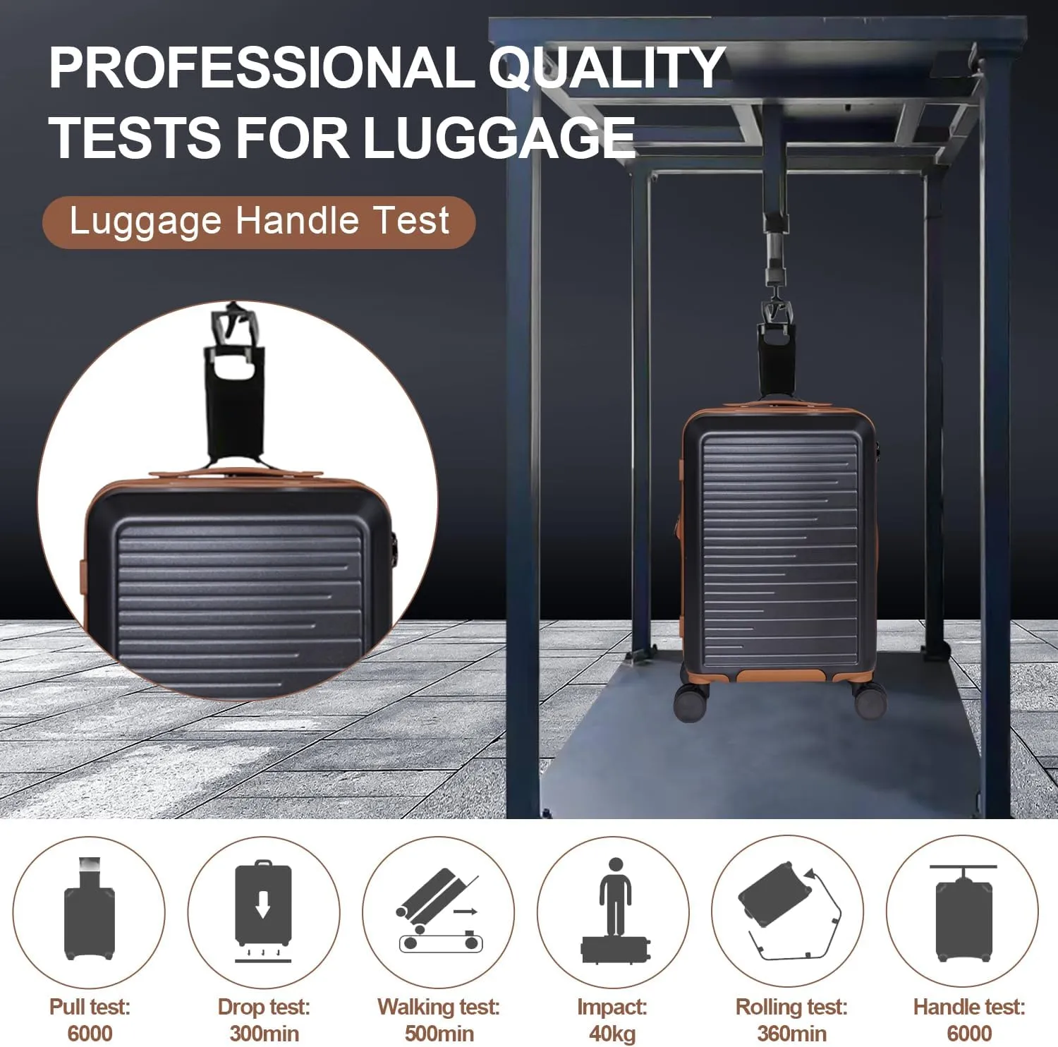 OUZZO PC Luggage,Luggage Sets of 5 Piece,Suitcases With Wheels,Check In Luggage,Expandable Carry On Luggage,20/24/28 Inch Luggage,TSA Approved Lock,Hardshell Suitcase,Black