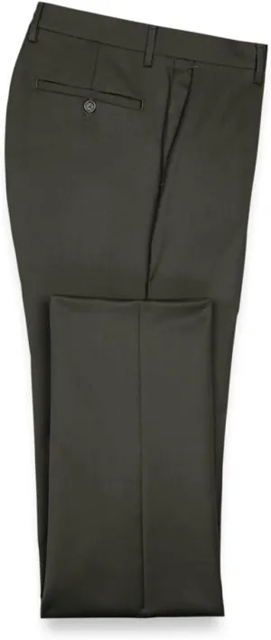 Paul Fredrick Men's Classic Fit Wool Gabardine Flat Front Pants