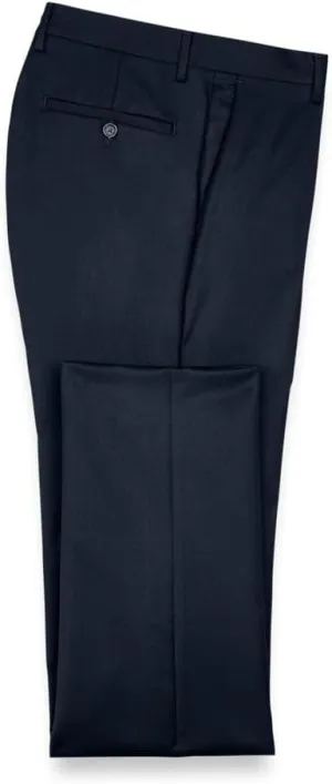 Paul Fredrick Men's Classic Fit Wool Gabardine Flat Front Pants