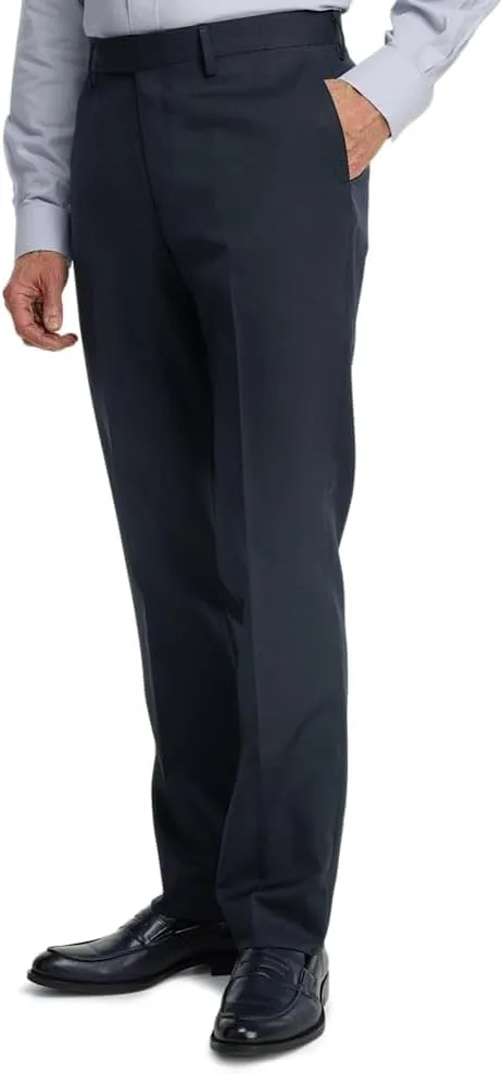 Paul Fredrick Men's Classic Fit Wool Gabardine Flat Front Pants