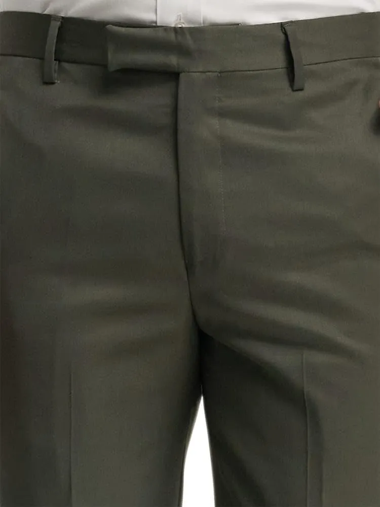 Paul Fredrick Men's Classic Fit Wool Gabardine Flat Front Pants