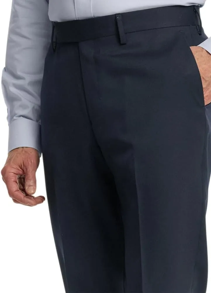 Paul Fredrick Men's Classic Fit Wool Gabardine Flat Front Pants
