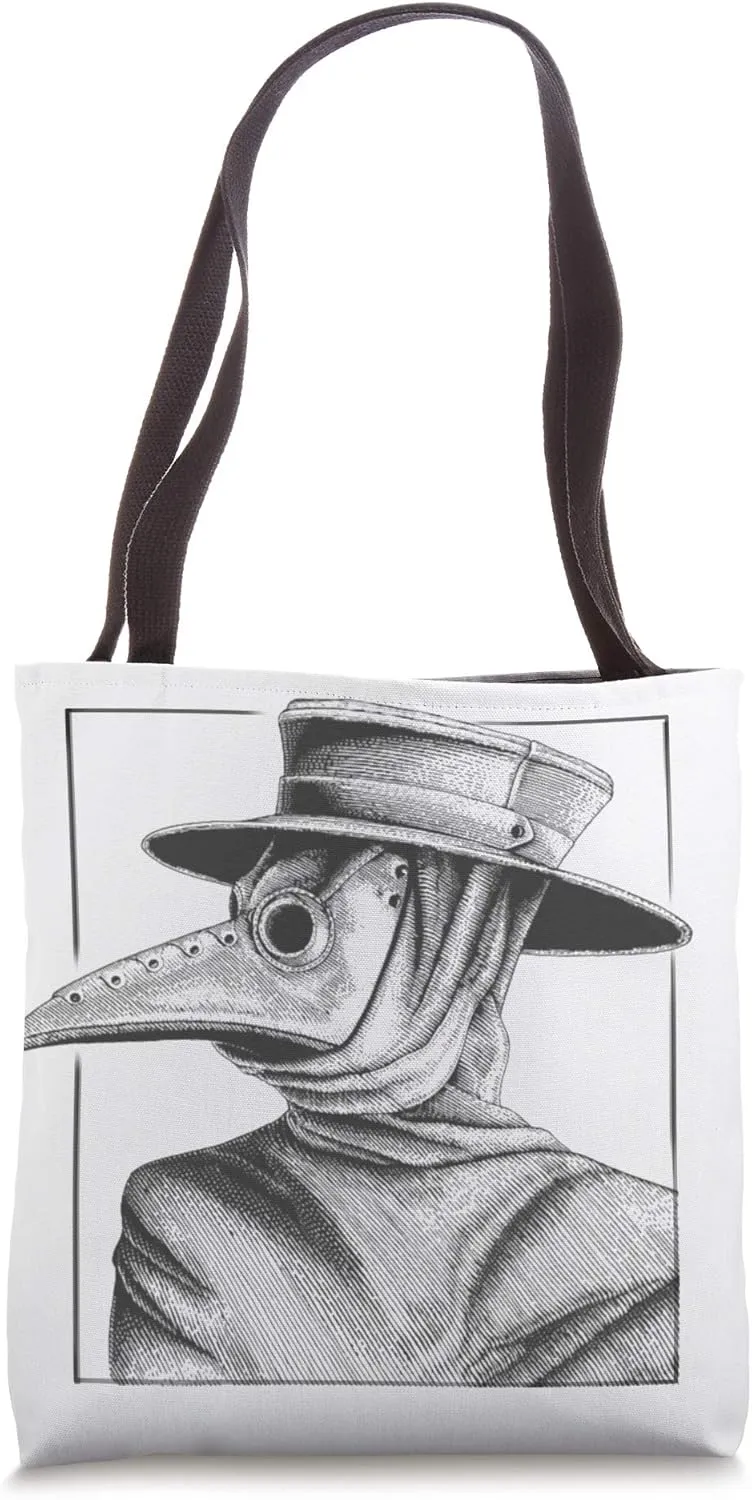 Plague Doctor 2021 Light Vintage Illustration Tote Bag