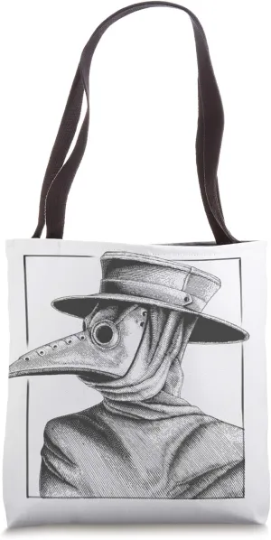 Plague Doctor 2021 Light Vintage Illustration Tote Bag