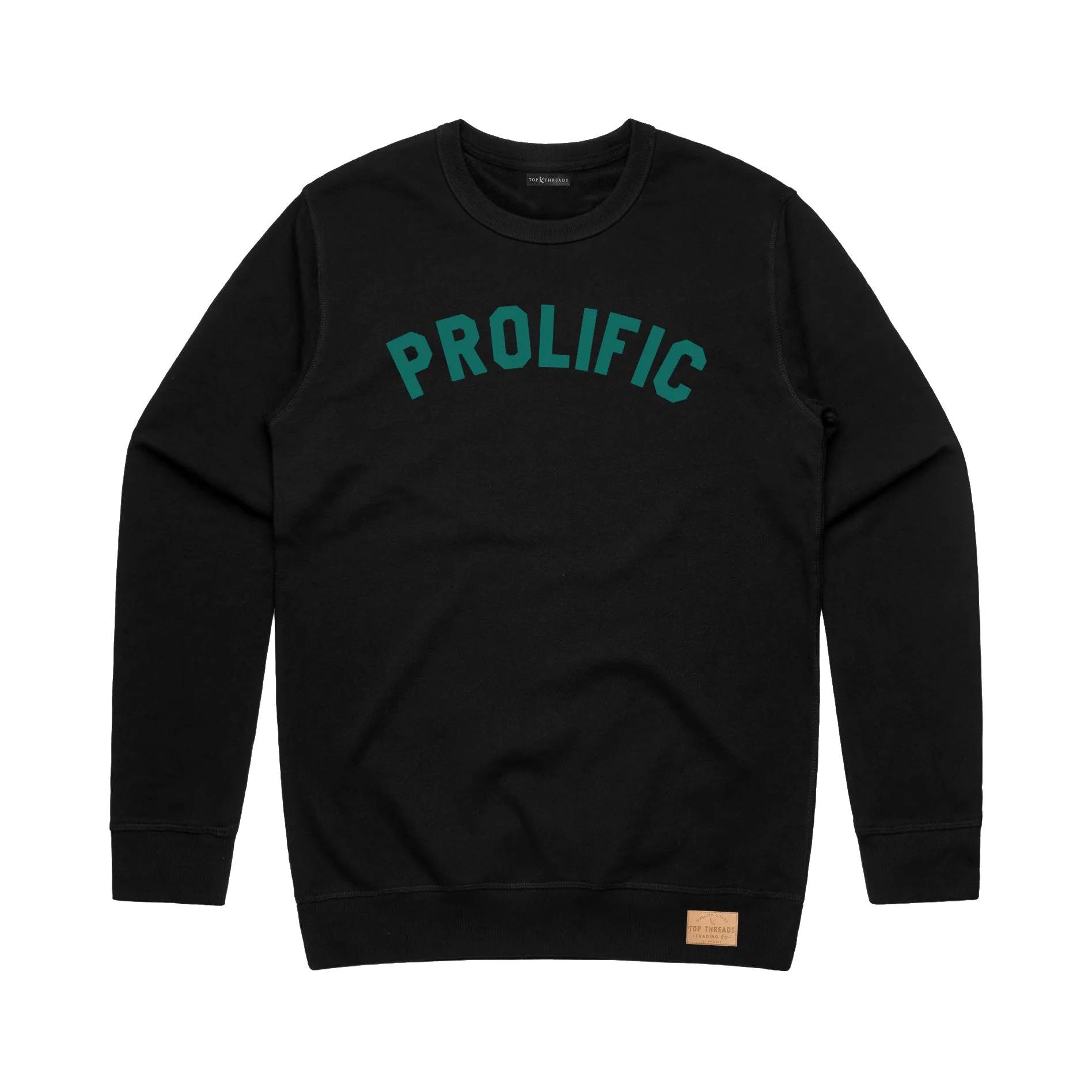 Prolific Crew Neck - Black / Lagoon