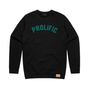 Prolific Crew Neck - Black / Lagoon