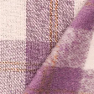 Purple-White-Multi Famous Designer Brushed Woven Jacketing Fabric