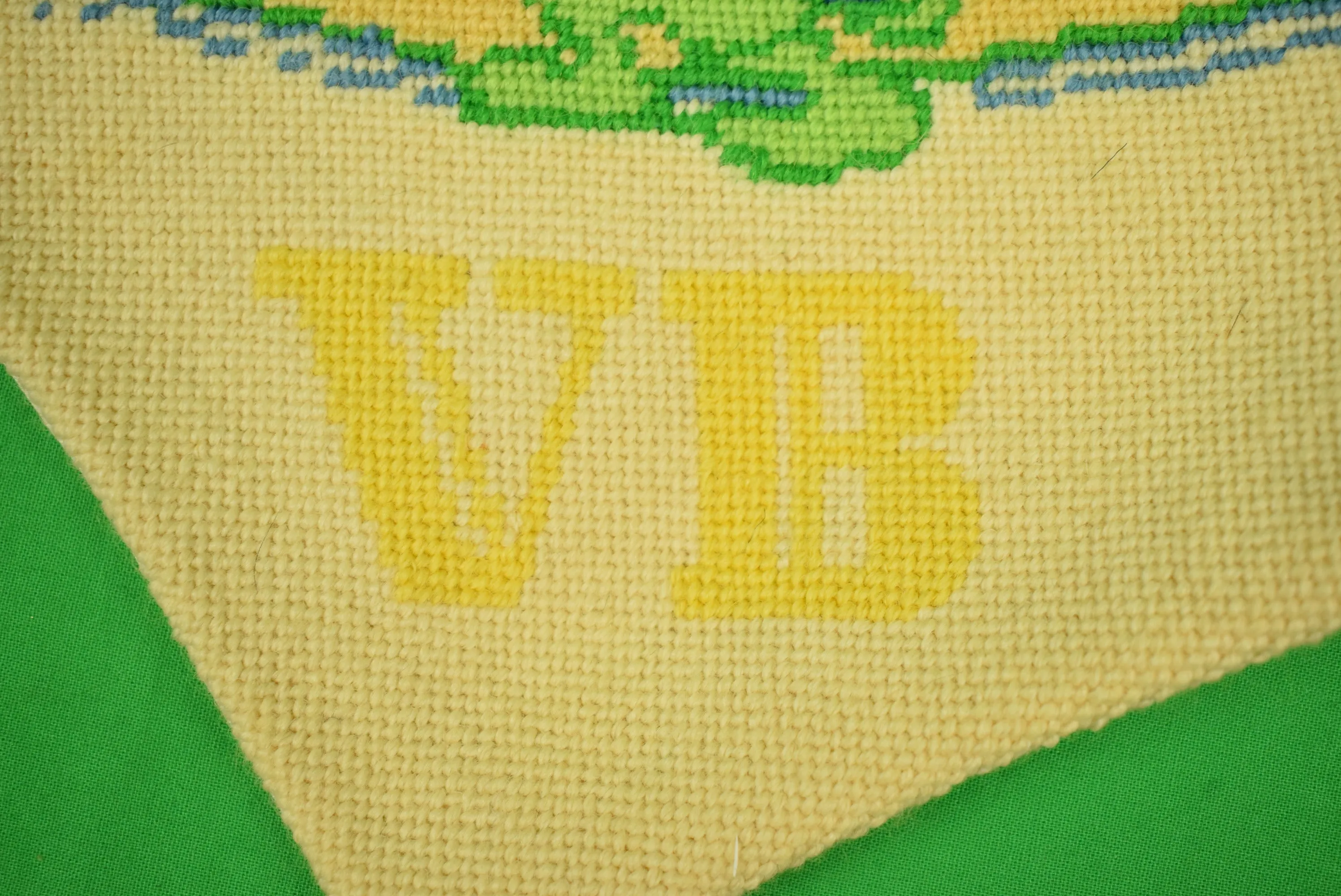 "Hand-Needlepoint Tropical Motif Vest" (SOLD)