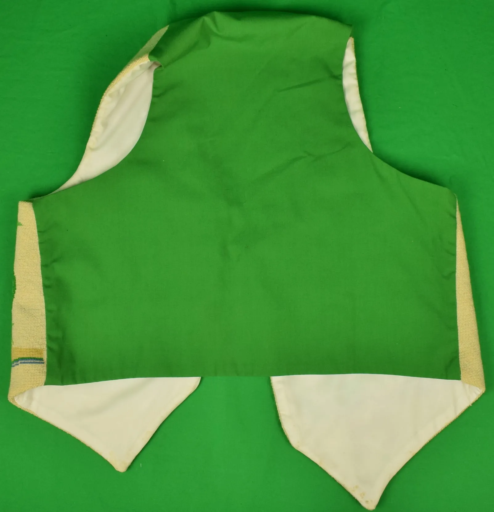 "Hand-Needlepoint Tropical Motif Vest" (SOLD)