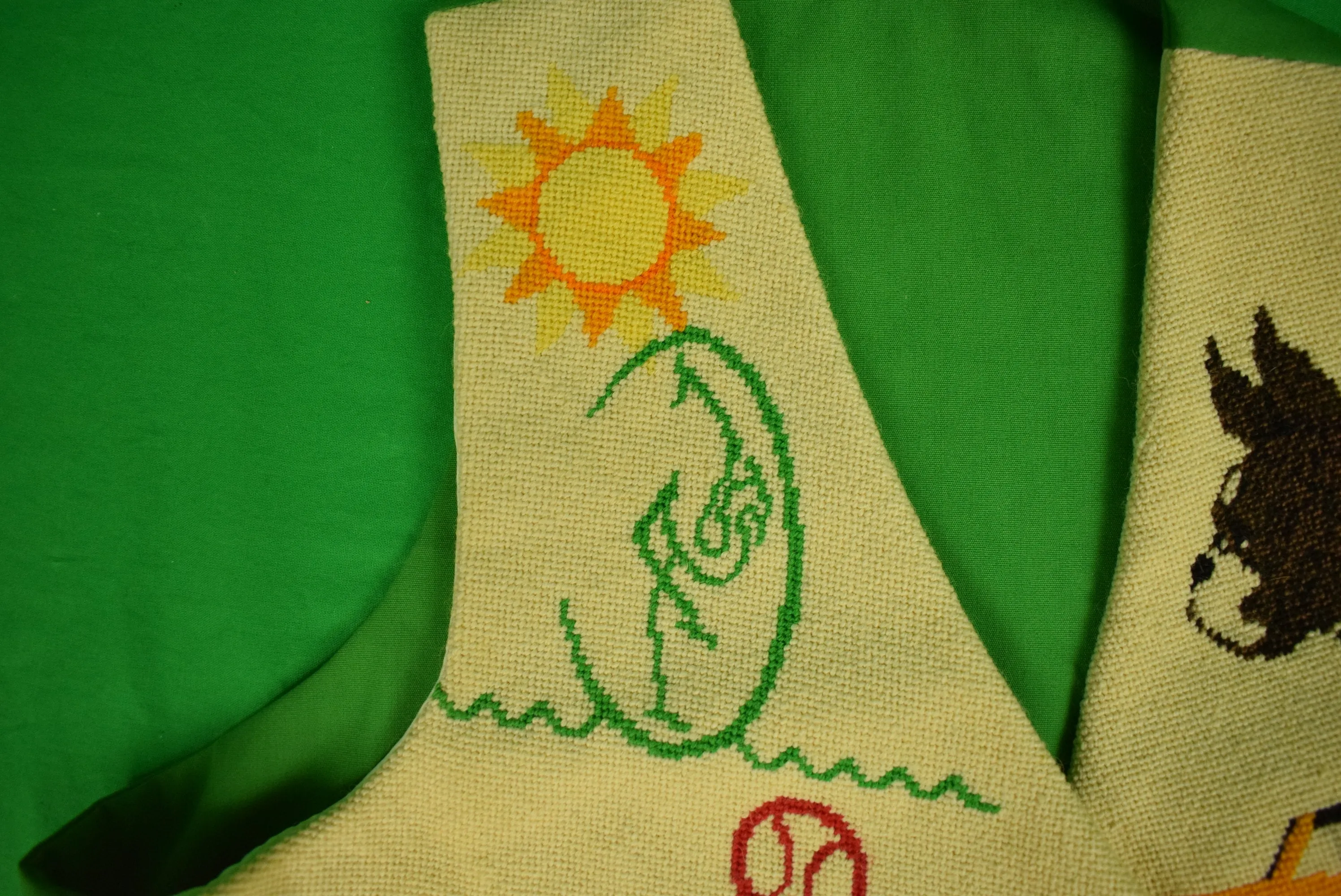 "Hand-Needlepoint Tropical Motif Vest" (SOLD)