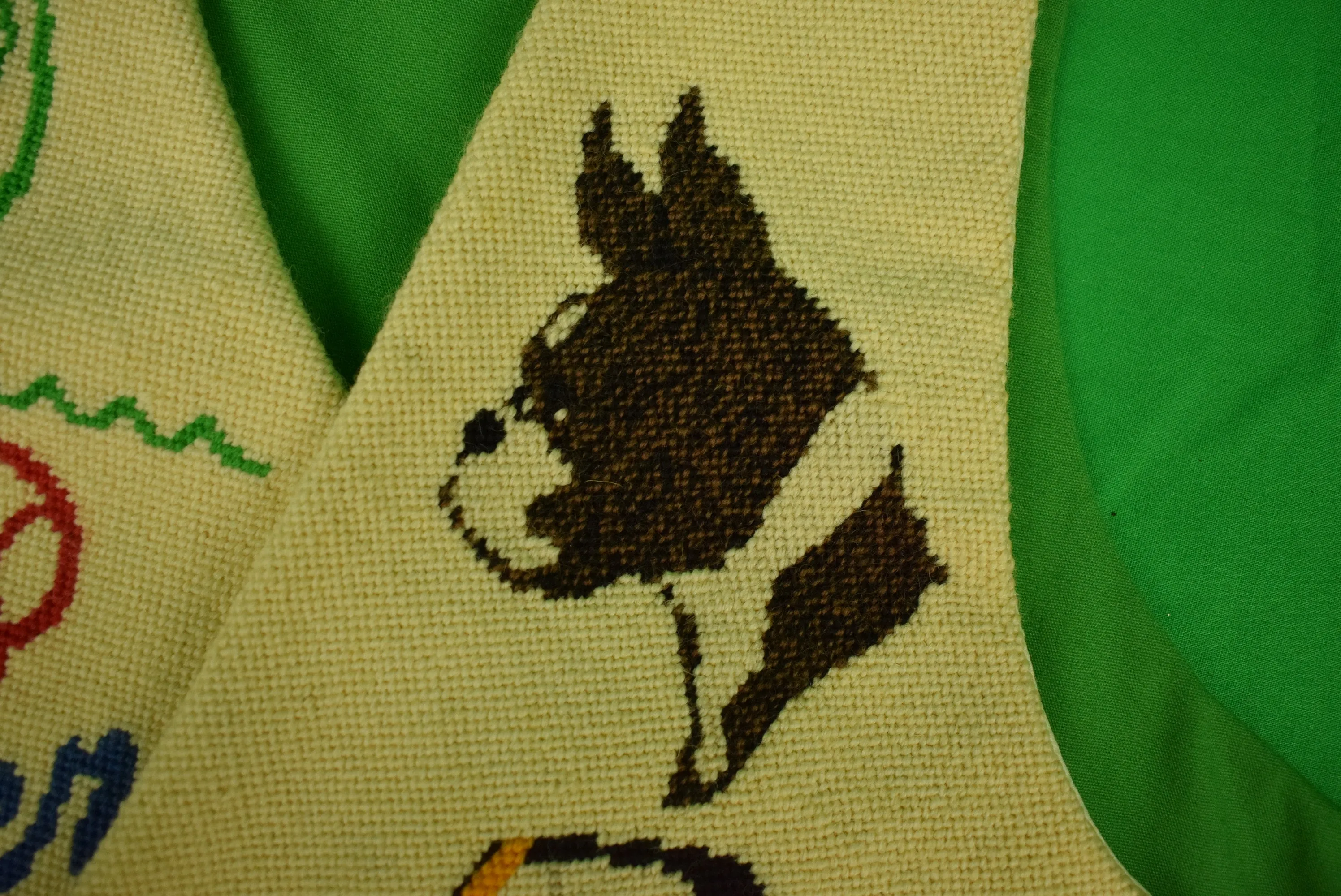 "Hand-Needlepoint Tropical Motif Vest" (SOLD)