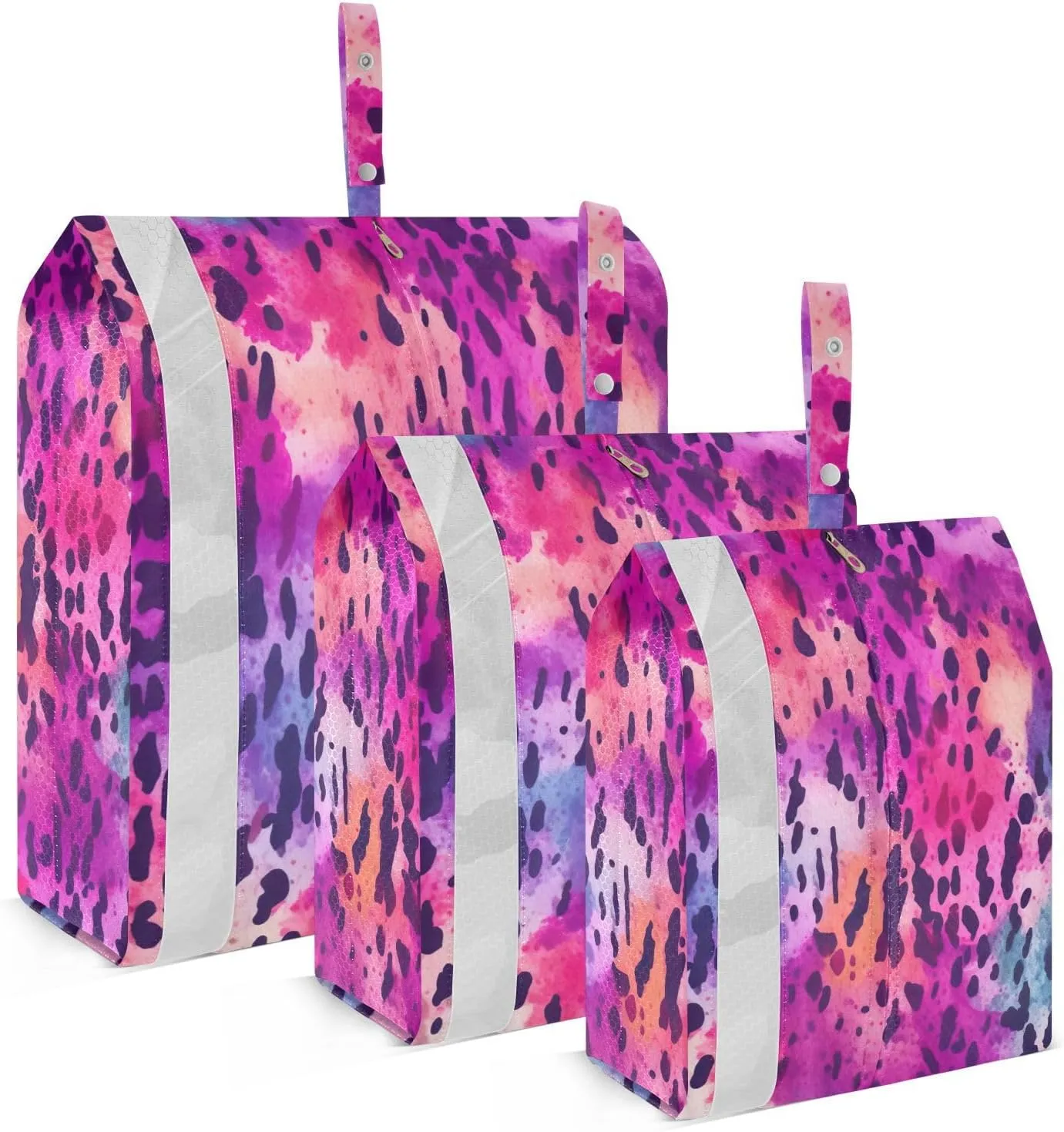Rainbow Leopard Packing Cubes for Travel 3 Set Compression Expandable Luggage Packing Organizers for Carry on Suitcase Travel Accessories Luggage Organizer Bags Set