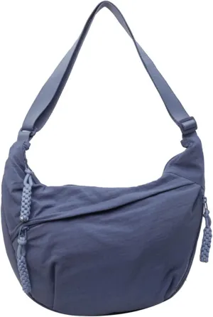 Regularlyk Crossbody Bag, Regularlyk Women's Fashion Plain Color Nylon Crossbody Hobo Bag Purse