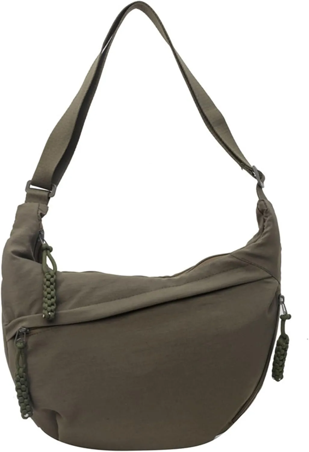 Regularlyk Crossbody Bag, Regularlyk Women's Fashion Plain Color Nylon Crossbody Hobo Bag Purse