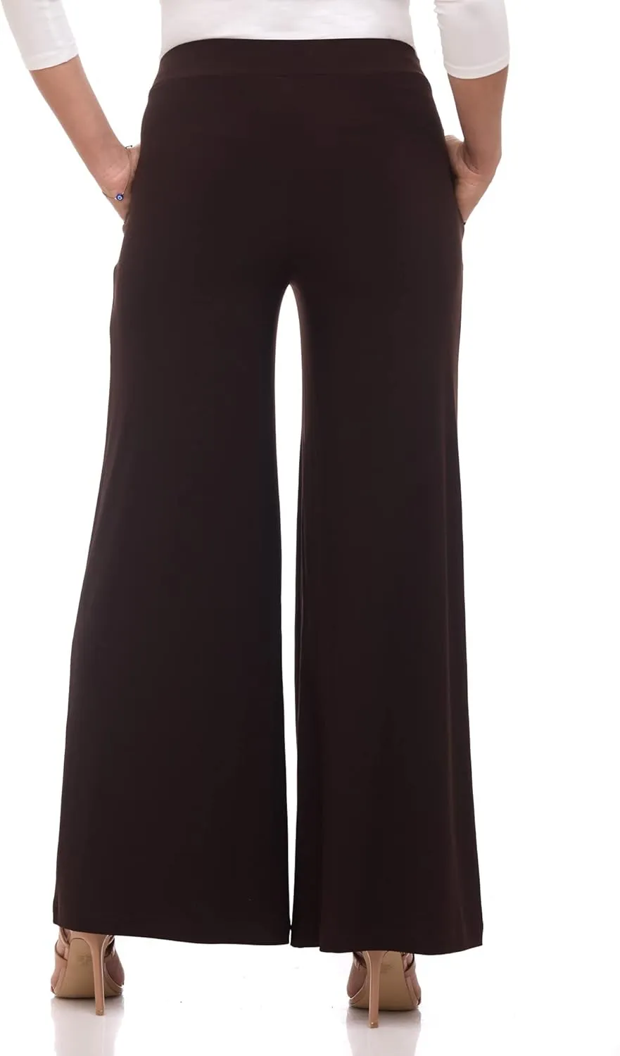 REKUCCI Travel in Style Women's Stretchy Elegant Palazzo Wide Leg Pant