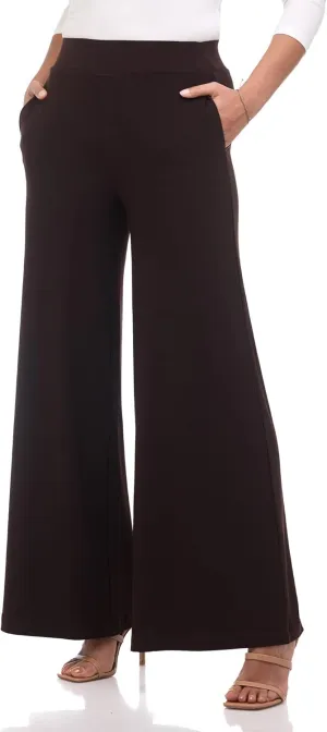 REKUCCI Travel in Style Women's Stretchy Elegant Palazzo Wide Leg Pant