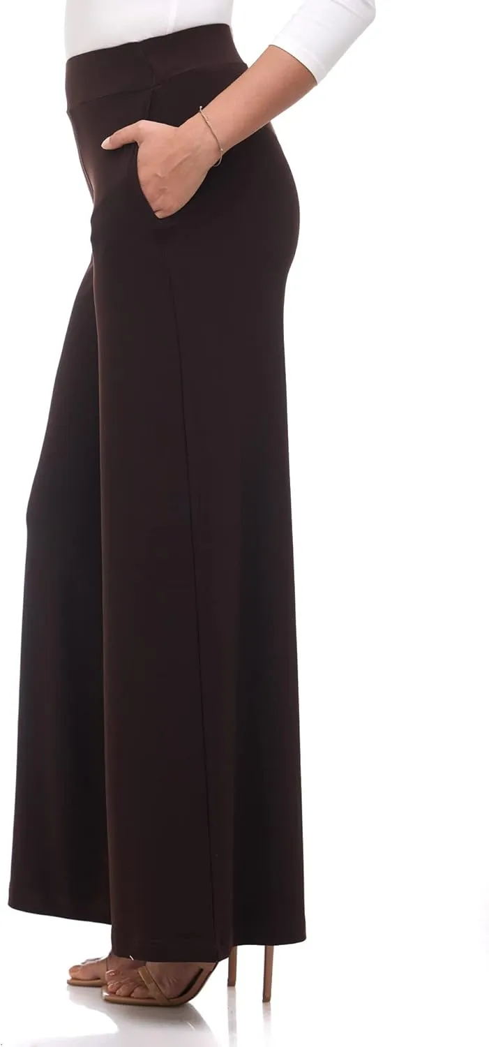 REKUCCI Travel in Style Women's Stretchy Elegant Palazzo Wide Leg Pant
