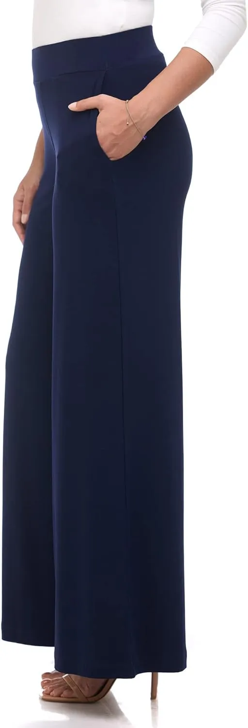 REKUCCI Travel in Style Women's Stretchy Elegant Palazzo Wide Leg Pant