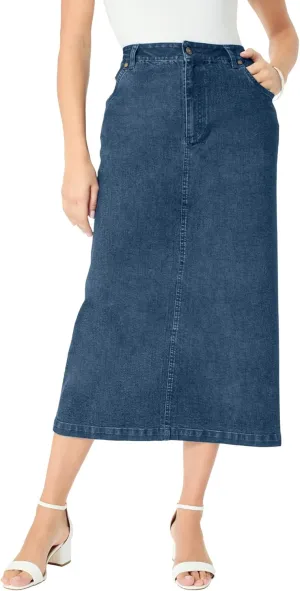 Roaman's Women's Plus Size Back Split Pencil Skirt