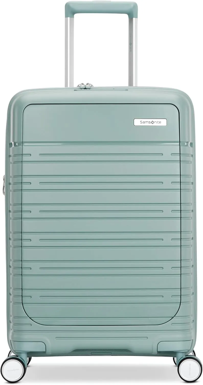 Samsonite Elevation Plus - Carry-On Hardside Luggage with QuickEntry Front Compartment - Scratch Resistant Polypropylene Shell, AirTag Holder, TSA Lock, Airline Approved- Cypress Green