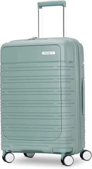 Samsonite Elevation Plus - Carry-On Hardside Luggage with QuickEntry Front Compartment - Scratch Resistant Polypropylene Shell, AirTag Holder, TSA Lock, Airline Approved- Cypress Green