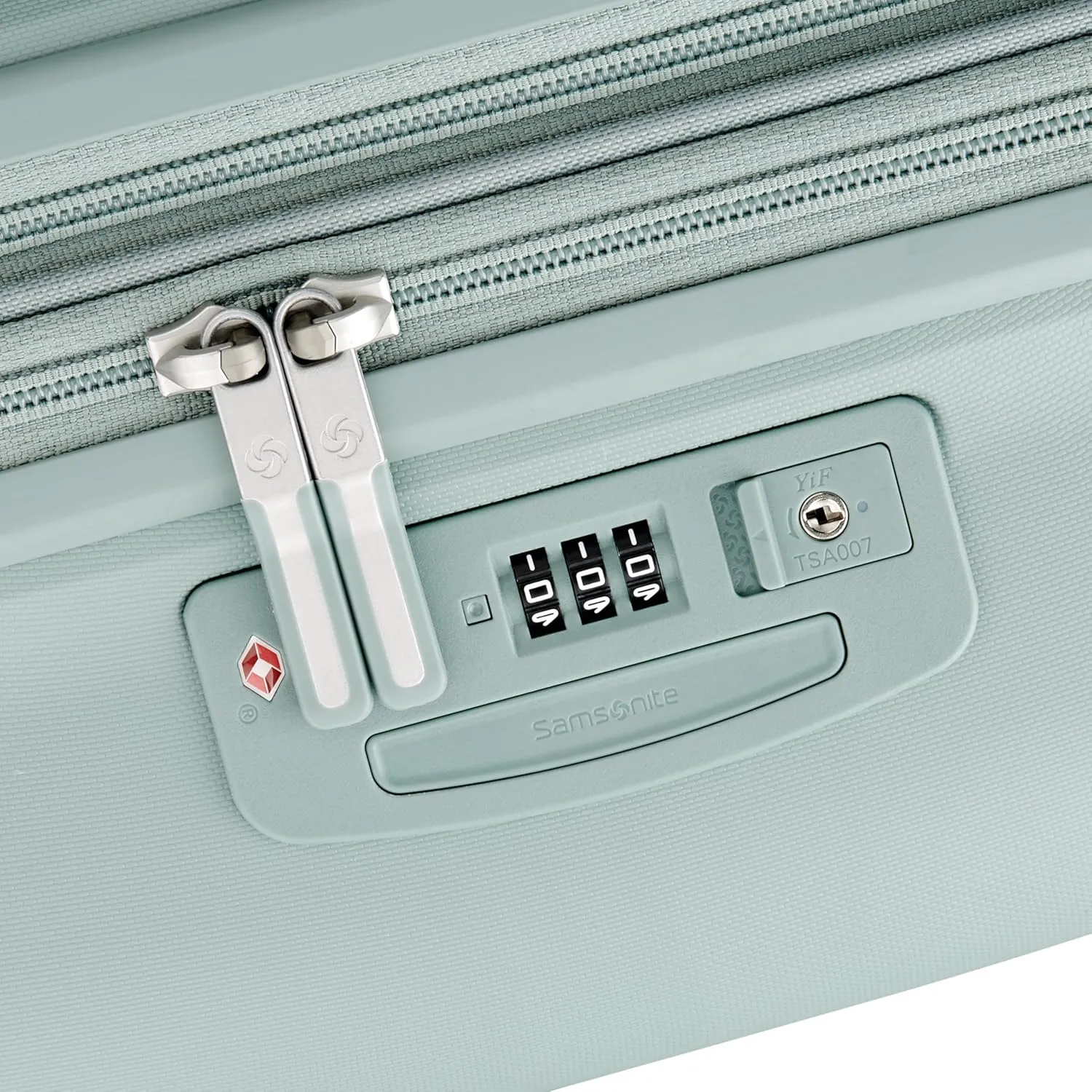 Samsonite Elevation Plus - Carry-On Hardside Luggage with QuickEntry Front Compartment - Scratch Resistant Polypropylene Shell, AirTag Holder, TSA Lock, Airline Approved- Cypress Green