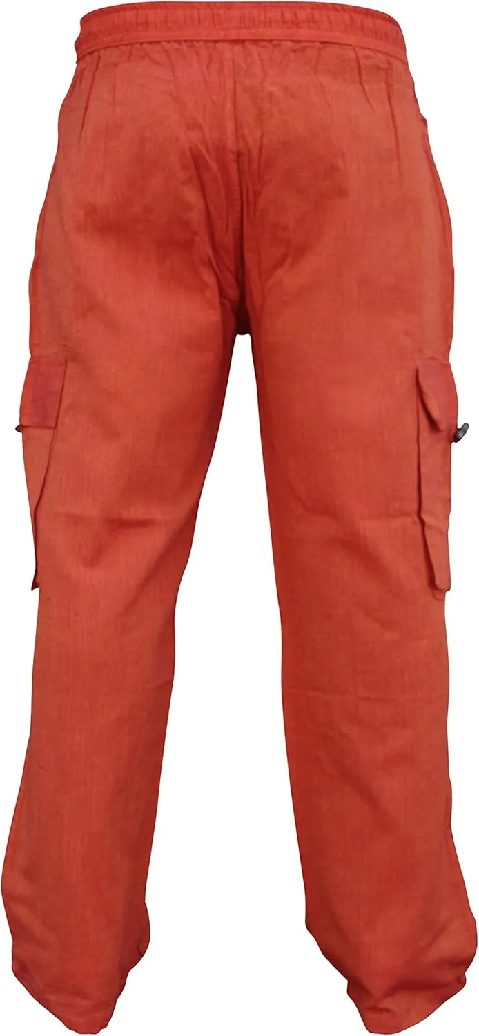 Shopoholic Fashion Mens Light Weight Plain Hippy Combat Trouser