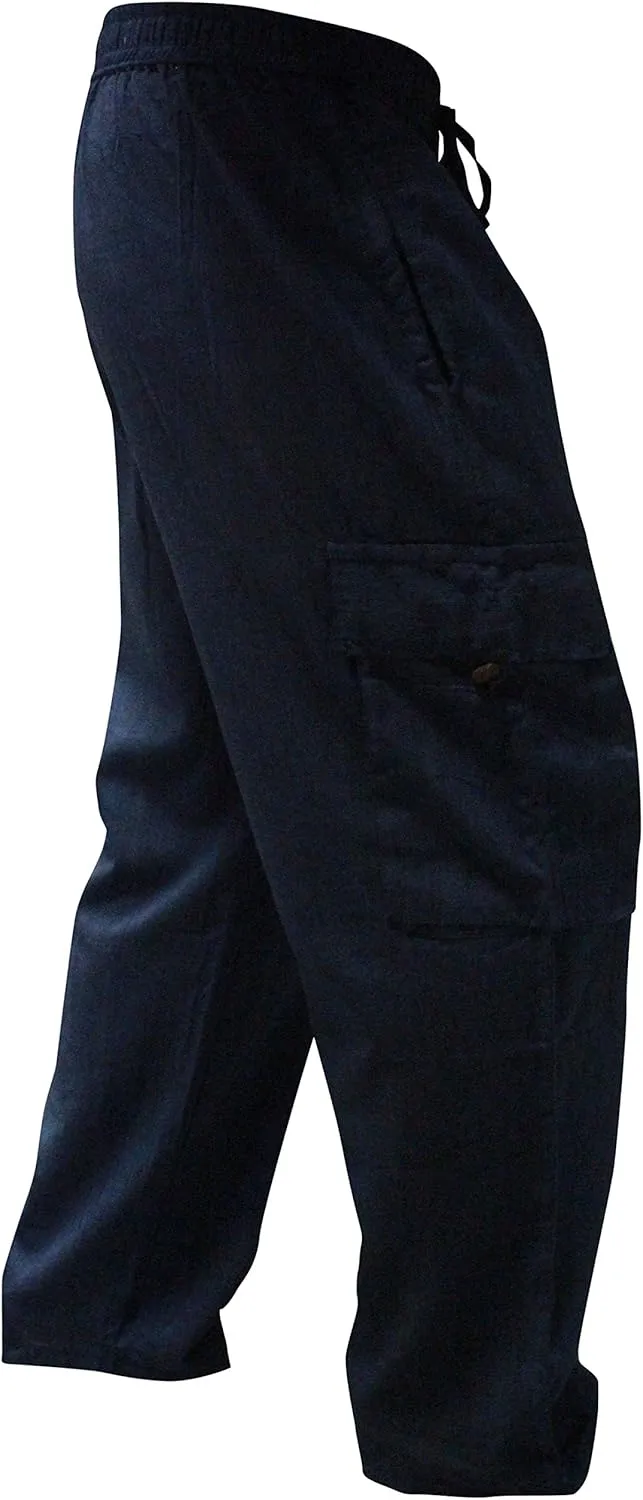 Shopoholic Fashion Mens Light Weight Plain Hippy Combat Trouser
