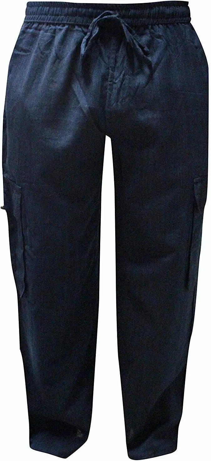 Shopoholic Fashion Mens Light Weight Plain Hippy Combat Trouser