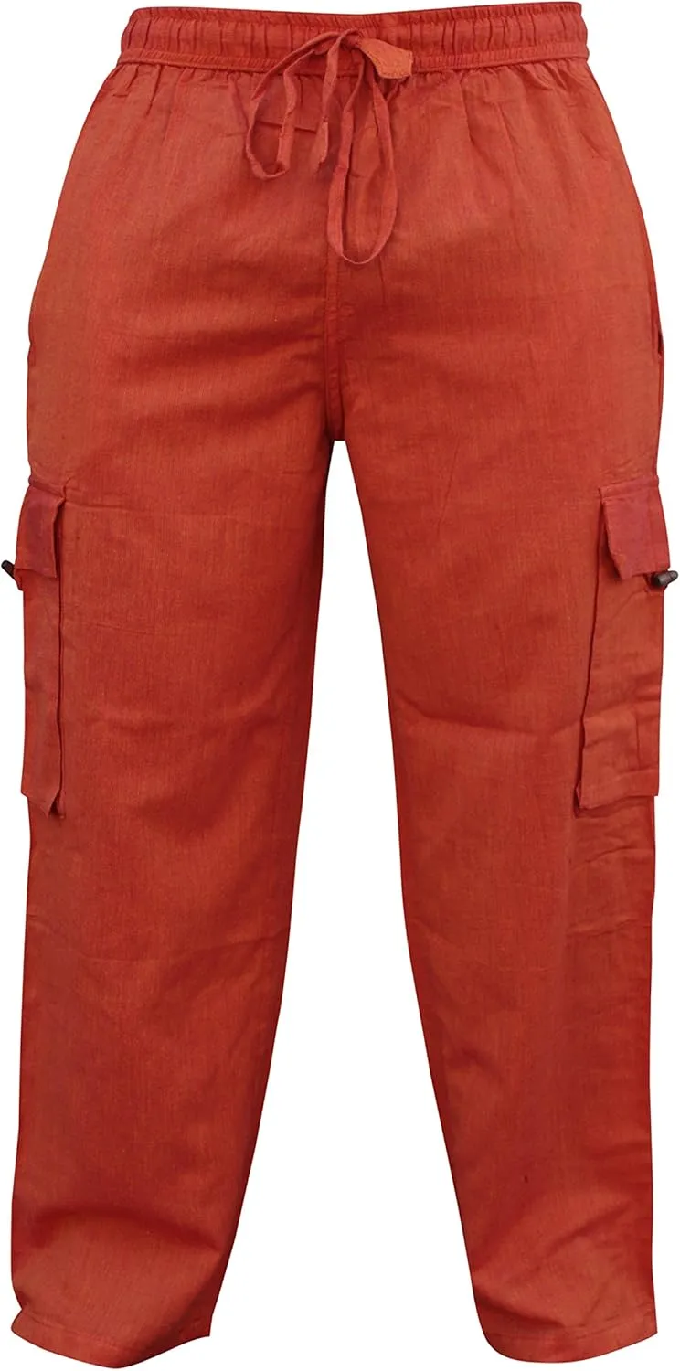 Shopoholic Fashion Mens Light Weight Plain Hippy Combat Trouser