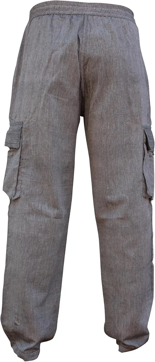 Shopoholic Fashion Mens Light Weight Plain Hippy Combat Trouser