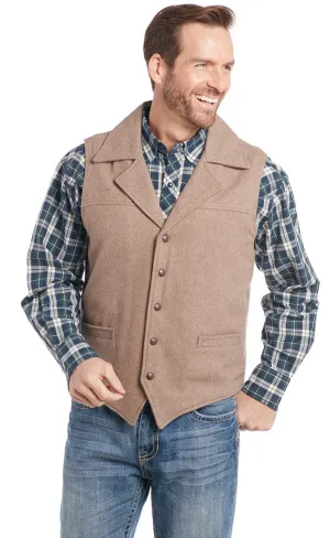 SIDRAN MENS WOOL MELTON SNAP FRONT COLLARED VEST WITH CONCEALED CARRY POCKET STYLE CR39066-F23-18