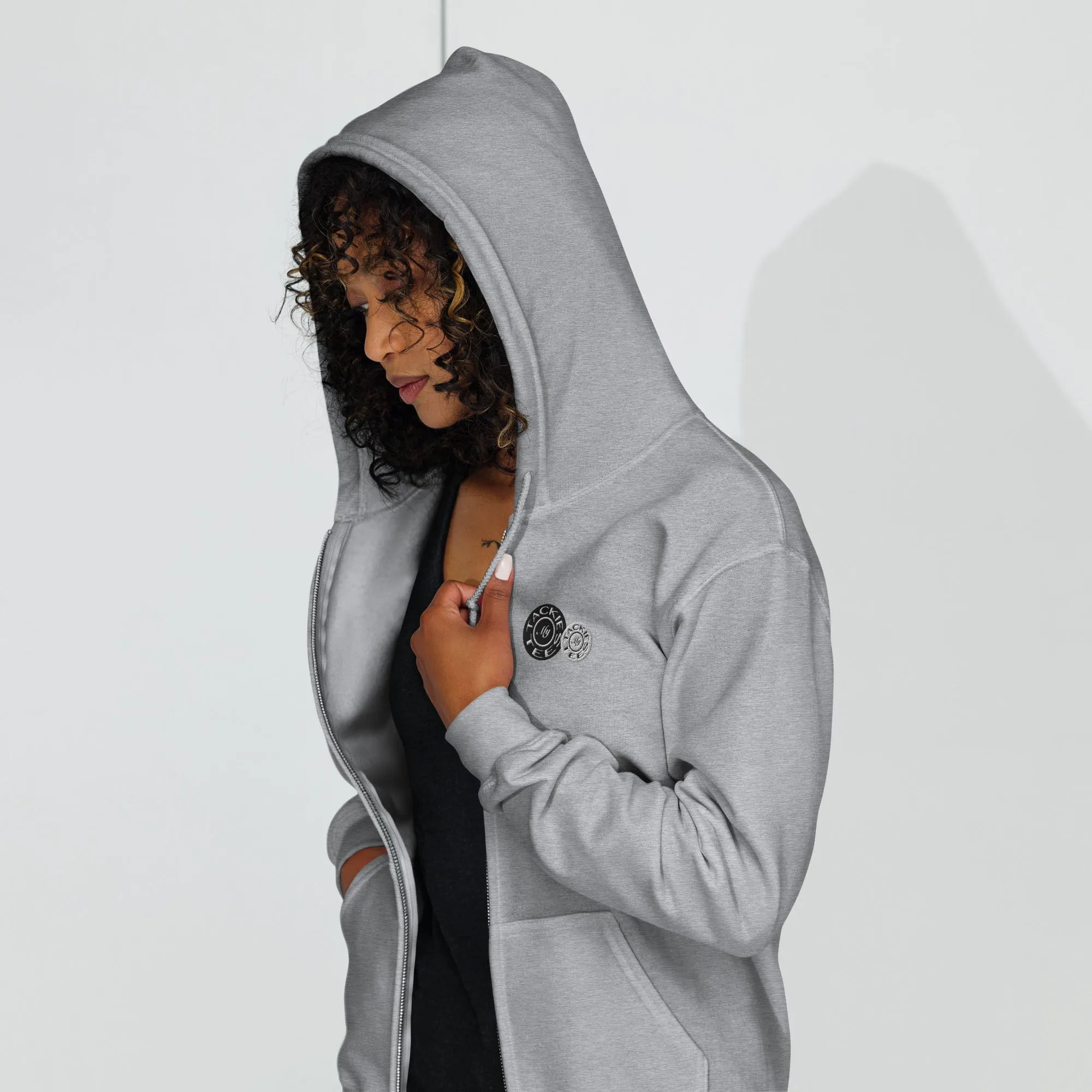 Signature heavy blend zip hoodie | embroidered