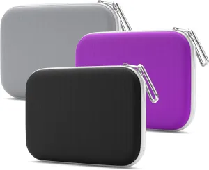 Slim Multipurpose Purse Pouch | Neoprene Makeup Bag with Zipper Pouch & Carabiner Keychain | Portable Travel Cosmetic Bag, Womens Travel Makeup Tote (Pack of 3)