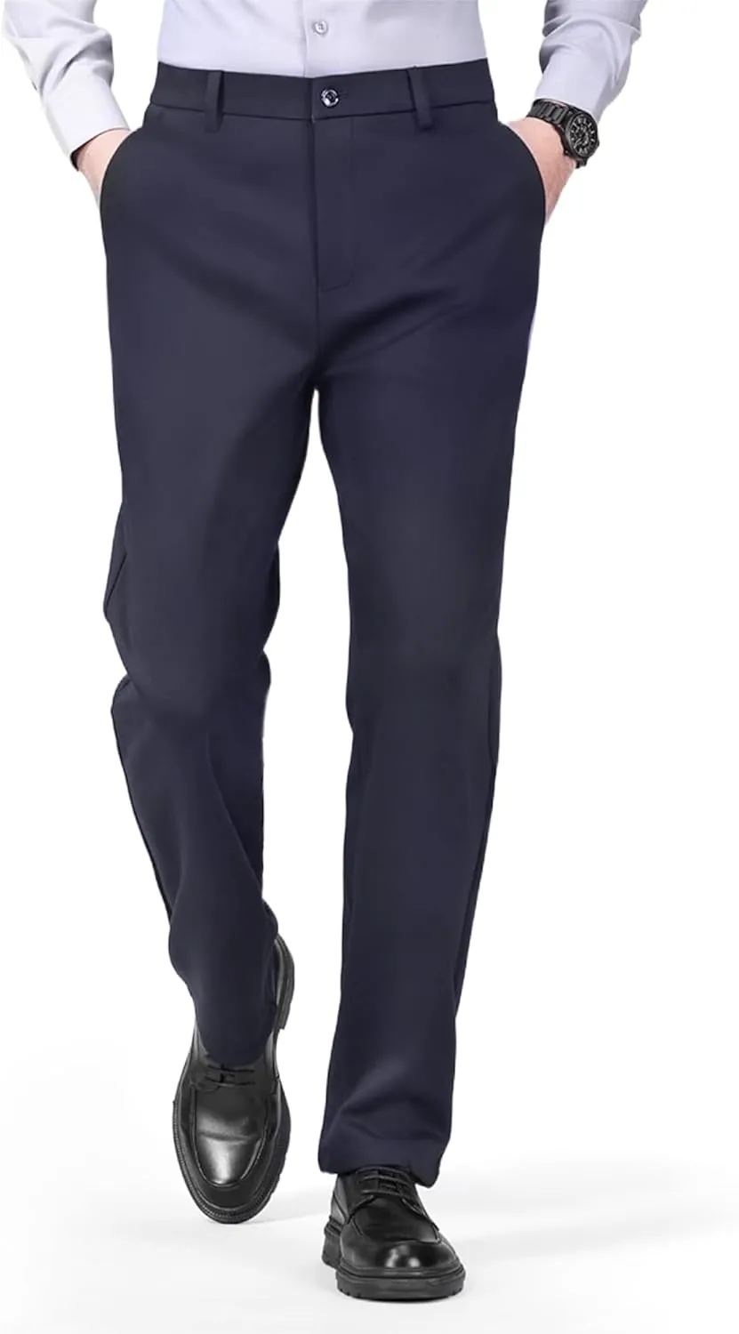 Slimastrouser Mens Stretch Dress Pants, Men's Casual Classic Fit Golf Work Suit Pants Lightweight Flat Front Pants