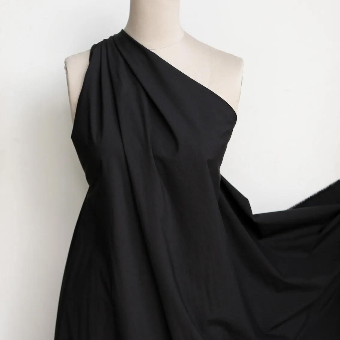 Soft Touch Black Poplin