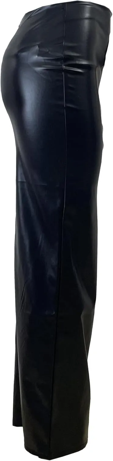 Sorrica Women's Zip Up Long Faux Leather Skirt Slim Bodycon Party Club Night Out Pencil Skirts