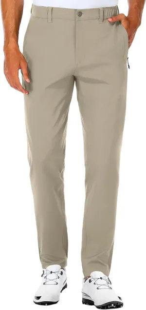 SPECIALMAGIC Golf Pants Men Stretch Slim fit Hiking Pants Lightweight Dress Casual Tapered Zipper Pockets