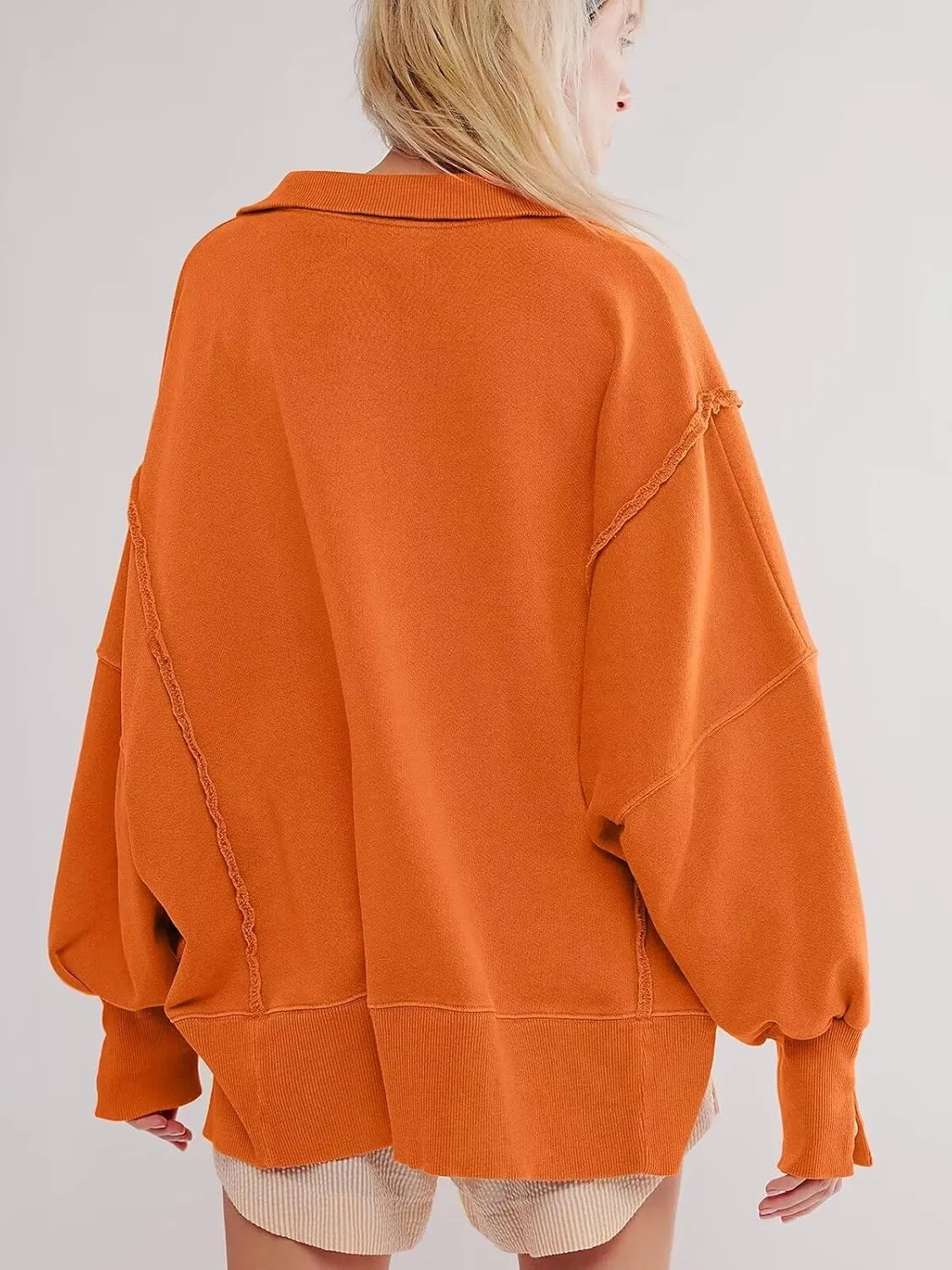 Sweatshirt for Women Fall Clothing for Women 2024 Trendy Henley Pullover Button Sweatshirts Tunic Tops S-2xl
