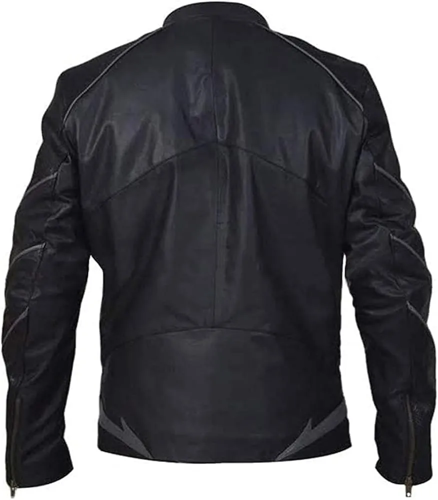 The Flash Black Zoom Hunter Halloween Leather Costume Jacket