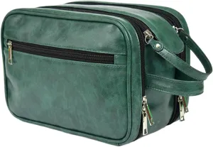 Toiletry Bag, Travel PU Shaving Case, 9.45x6.69x5.51 Inches Large Capacity Cosmetic Organizer, Bathroom Travel Bag, Perfect for Household Equipment and Traveling