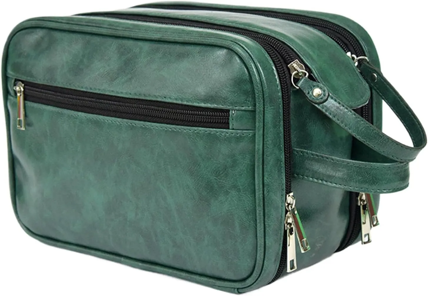 Toiletry Bag, Travel PU Shaving Case, 9.45x6.69x5.51 Inches Large Capacity Cosmetic Organizer, Bathroom Travel Bag, Perfect for Household Equipment and Traveling