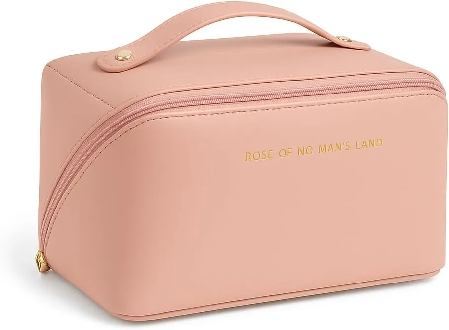 Travel Makeup Bag for Women, Waterproof Cosmetic Organizer (pink)