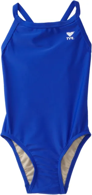 TYR Sport Girls' Solid Diamondback Swim Suit