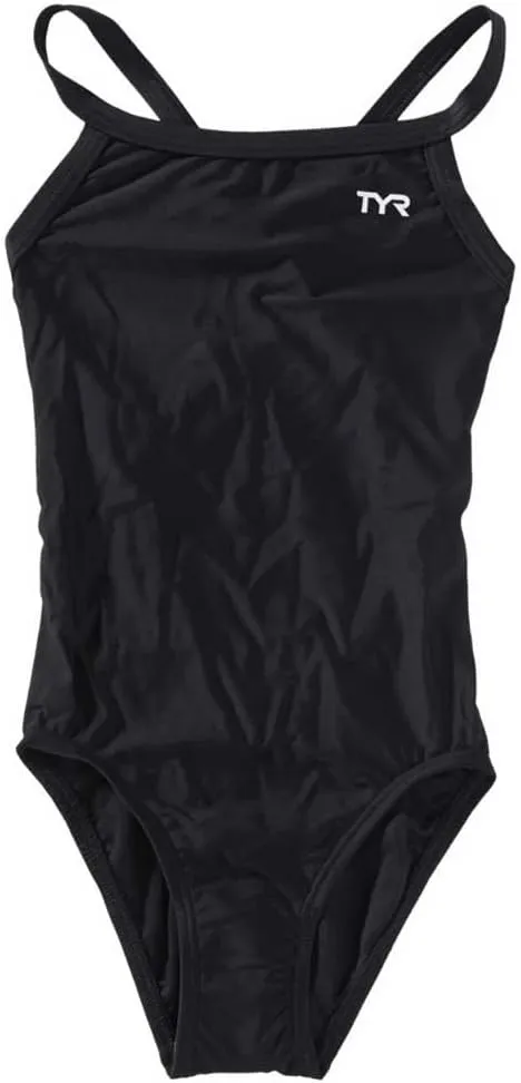 TYR Sport Girls' Solid Diamondback Swim Suit