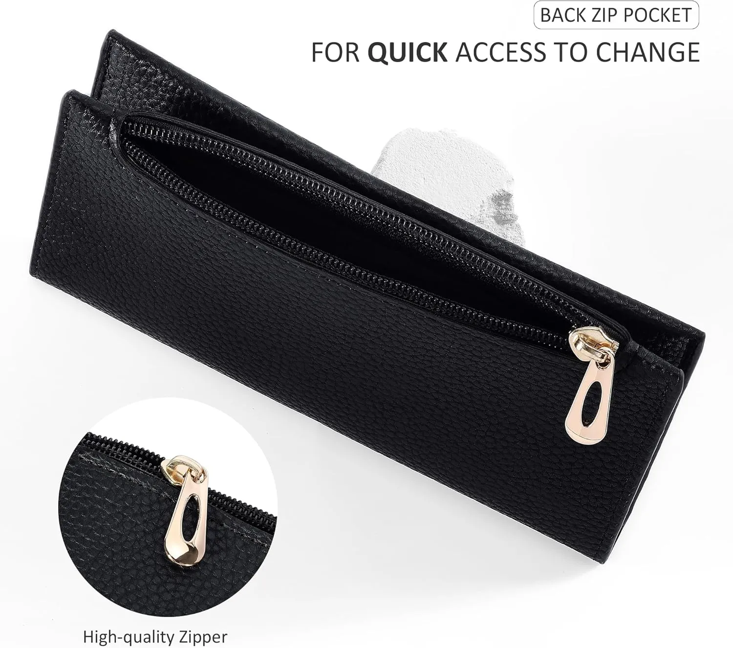 Ultra Slim Wallet for Women Bifold Leather RFID Blocking Credit Card Holder Ladies Womens Wallet with Zip Pocket